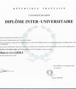 Diplôme DU Hypnose Médicale - Ipnosia -